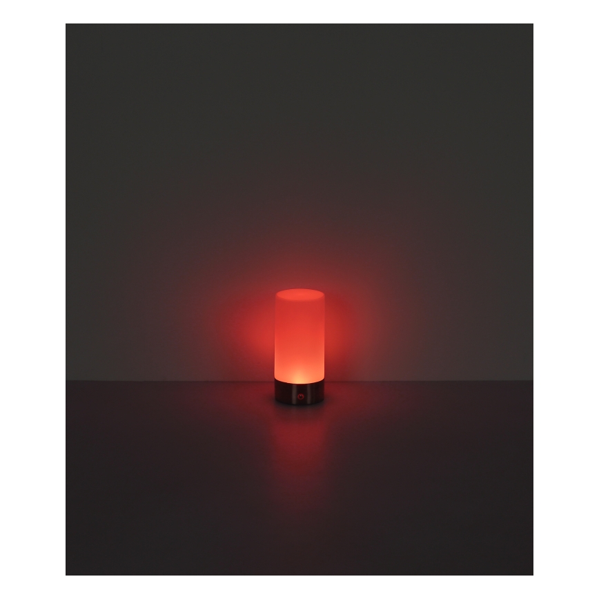 Globo - LED RGBW Himmennettävä kosketus ulko pöytävalaisin LED/1,8W/5V 1500 mAh IP44 mattakromi