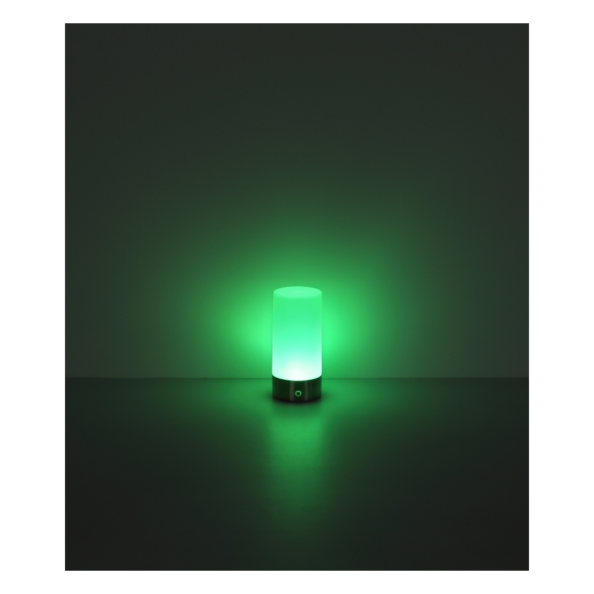 Globo - LED RGBW Himmennettävä kosketus ulko pöytävalaisin LED/1,8W/5V 1500 mAh IP44 mattakromi
