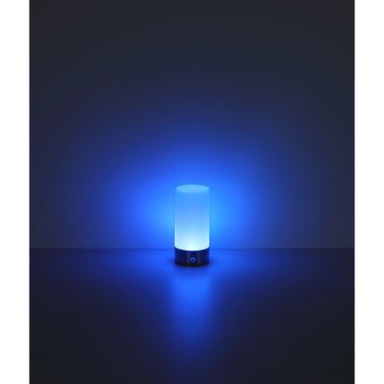 Globo - LED RGBW Himmennettävä kosketus ulko pöytävalaisin LED/1,8W/5V 1500 mAh IP44 mattakromi