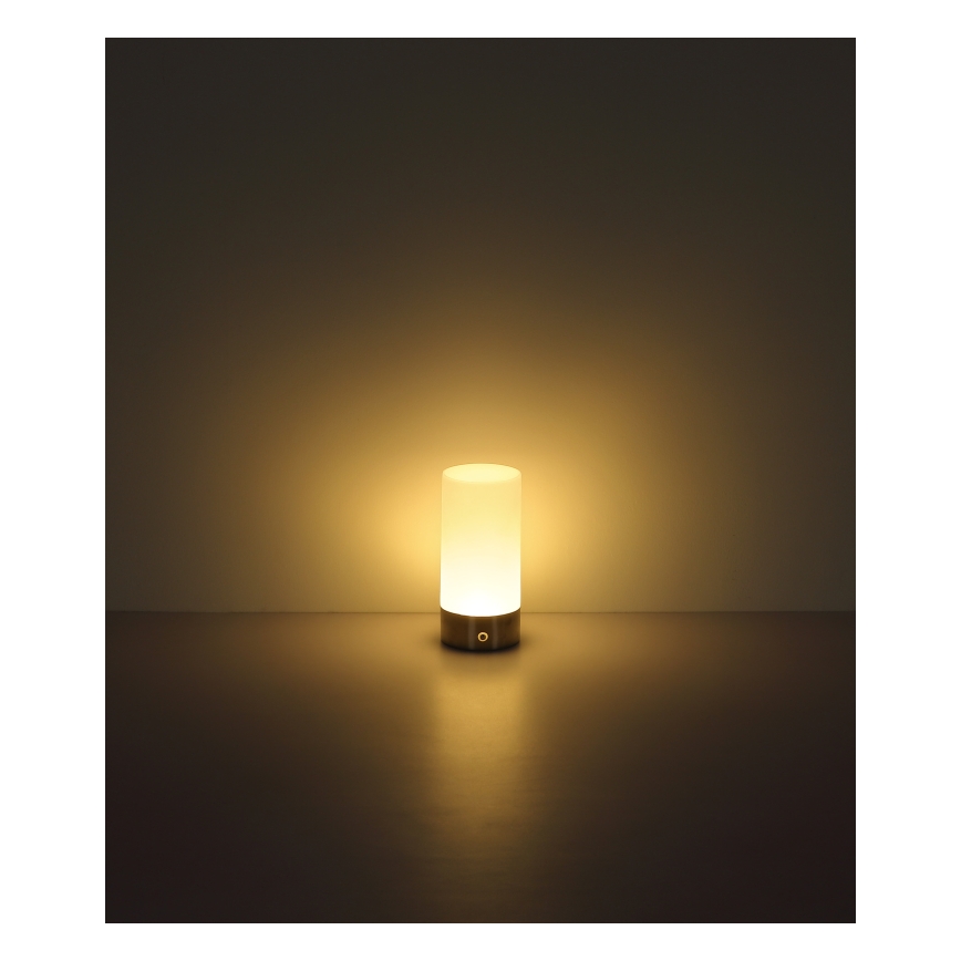 Globo - LED RGBW Himmennettävä kosketus ulko pöytävalaisin LED/1,8W/5V 1500 mAh IP44 mattakromi