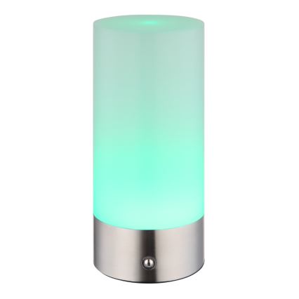 Globo - LED RGBW Himmennettävä kosketus ulko pöytävalaisin LED/1,8W/5V 1500 mAh IP44 mattakromi