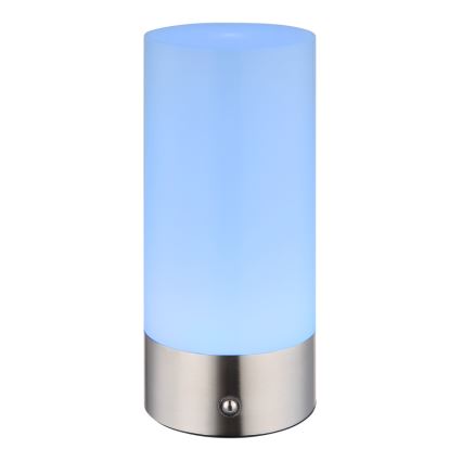 Globo - LED RGBW Himmennettävä kosketus ulko pöytävalaisin LED/1,8W/5V 1500 mAh IP44 mattakromi