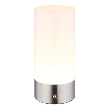 Globo - LED RGBW Himmennettävä kosketus ulko pöytävalaisin LED/1,8W/5V 1500 mAh IP44 mattakromi