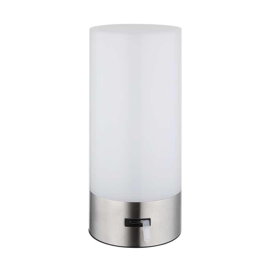 Globo - LED RGBW Himmennettävä kosketus ulko pöytävalaisin LED/1,8W/5V 1500 mAh IP44 mattakromi
