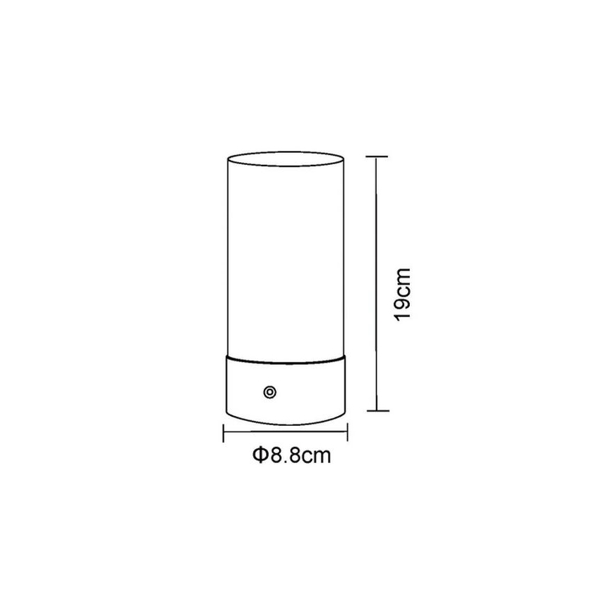 Globo - LED RGBW Himmennettävä kosketus ulko pöytävalaisin LED/1,8W/5V 1500 mAh IP44 mattakromi