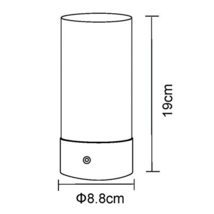 Globo - LED RGBW Himmennettävä kosketus ulko pöytävalaisin LED/1,8W/5V 1500 mAh musta