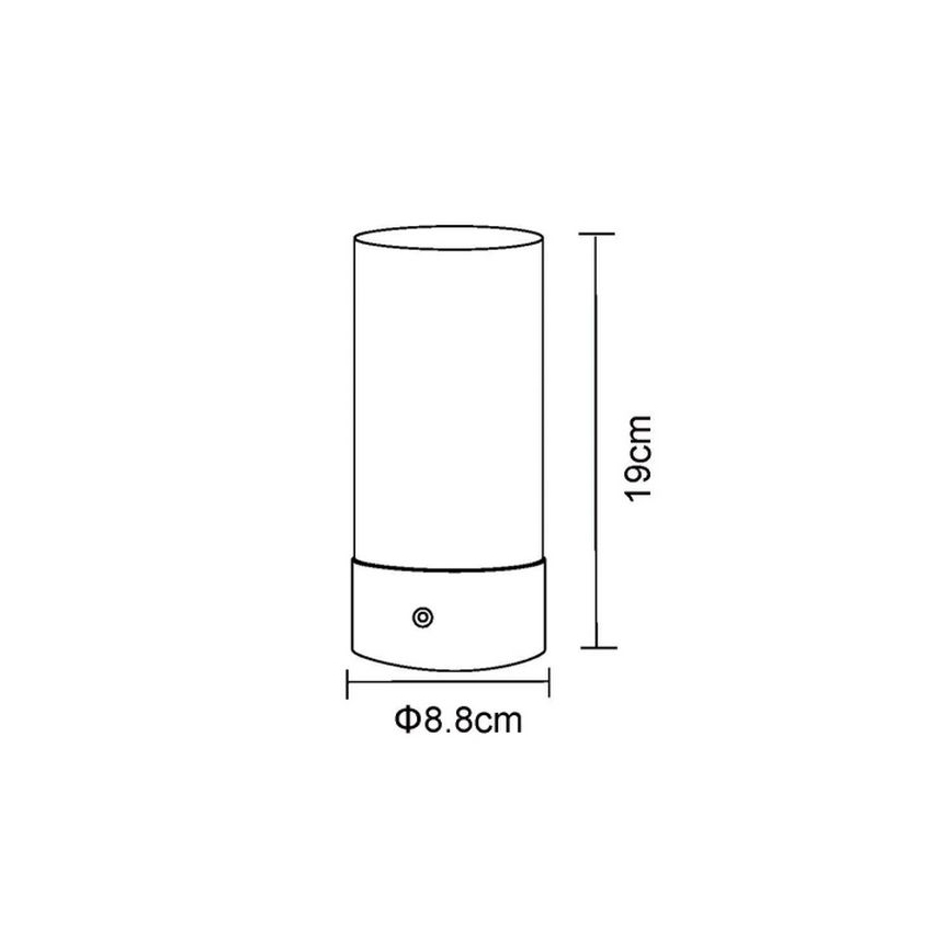 Globo - LED RGBW Himmennettävä kosketus ulko pöytävalaisin LED/1,8W/5V 1500 mAh musta