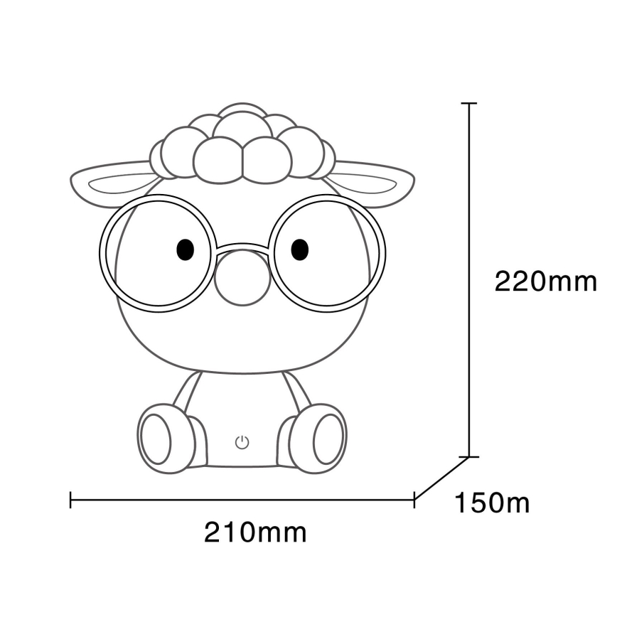 Globo - LED Himmennettävä ladattava lasten yö pieni lamppu LED/1W/5V 500 mAh sininen