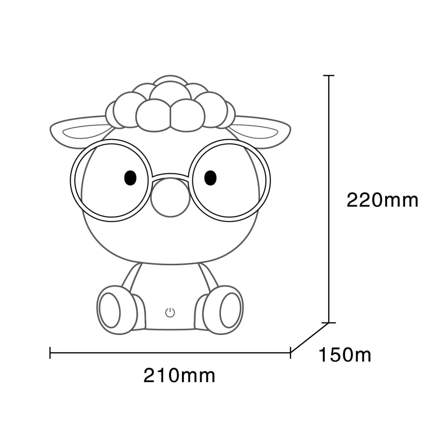 Globo - LED Himmennettävä ladattava lasten yö pieni lamppu LED/1W/5V 500 mAh vaaleanpunainen