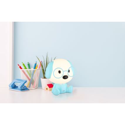 Globo - LED Himmennettävä ladattava lasten yö pieni lamppu LED/1W/5V 500 mAh sininen
