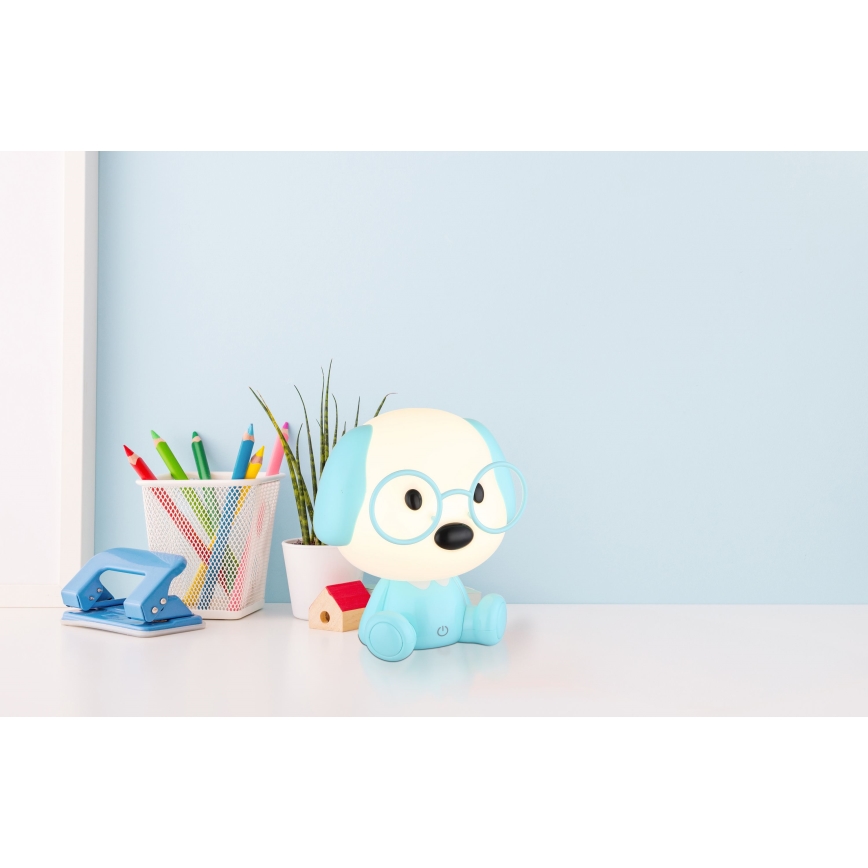 Globo - LED Himmennettävä ladattava lasten yö pieni lamppu LED/1W/5V 500 mAh sininen