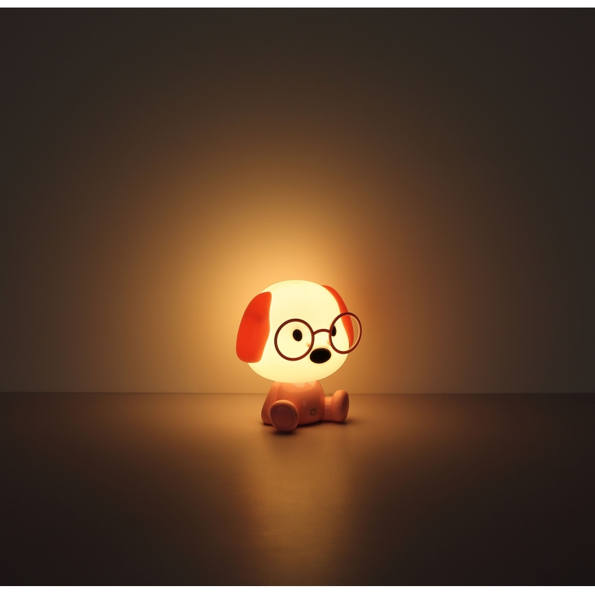 Globo - LED Himmennettävä ladattava lasten yö pieni lamppu LED/1W/5V 500 mAh vaaleanpunainen