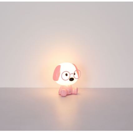 Globo - LED Himmennettävä ladattava lasten yö pieni lamppu LED/1W/5V 500 mAh vaaleanpunainen