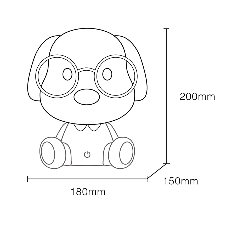 Globo - LED Himmennettävä ladattava lasten yö pieni lamppu LED/1W/5V 500 mAh vaaleanpunainen