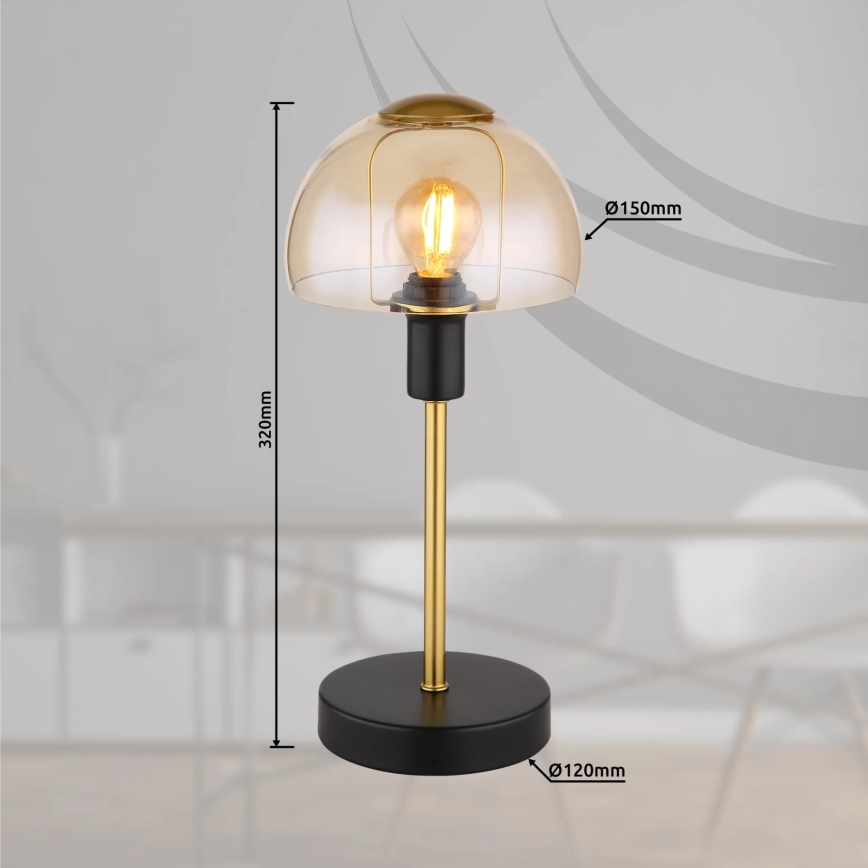 Globo - Pöytä kosketus lamppu 1xE14/25W/230V musta/kulta