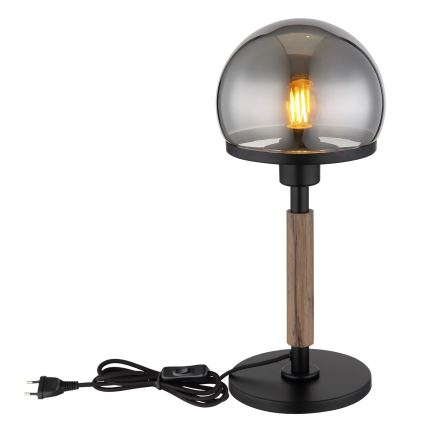 Globo - Pöytävalaisin 1xE27/40W/230V musta/ruskea