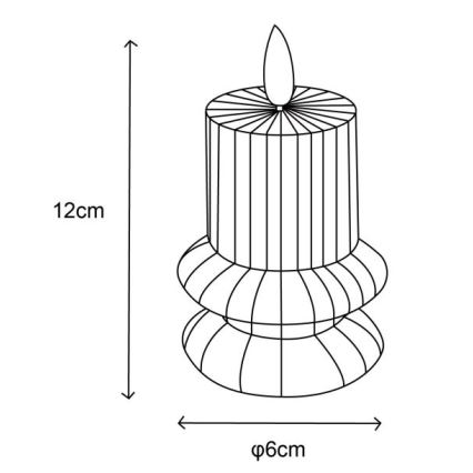 Globo - SETTI 2x LED Kynttilä LED/0,06W/3V 1xCR2032 210 mAh