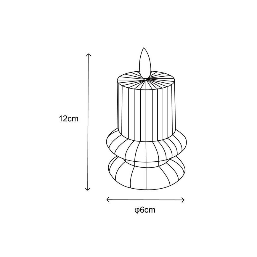 Globo - SETTI 2x LED Kynttilä LED/0,06W/3V 1xCR2032 210 mAh