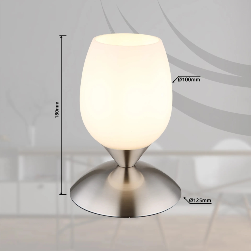 Globo - Pöytä kosketus lamppu 1xE14/25W/230V mattakromi