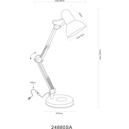 Globo - Pöytälamppu 1xE27/40W/230V