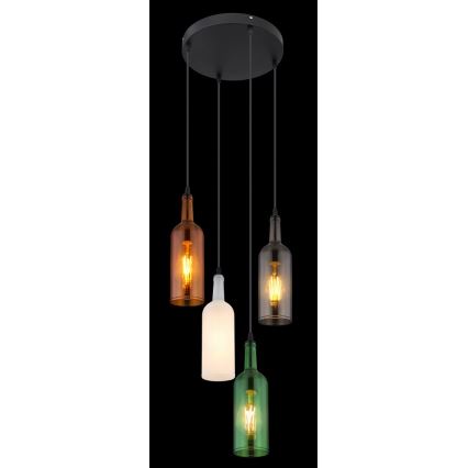 Globo - Kattokruunu narulla 4xE27/8W/230V