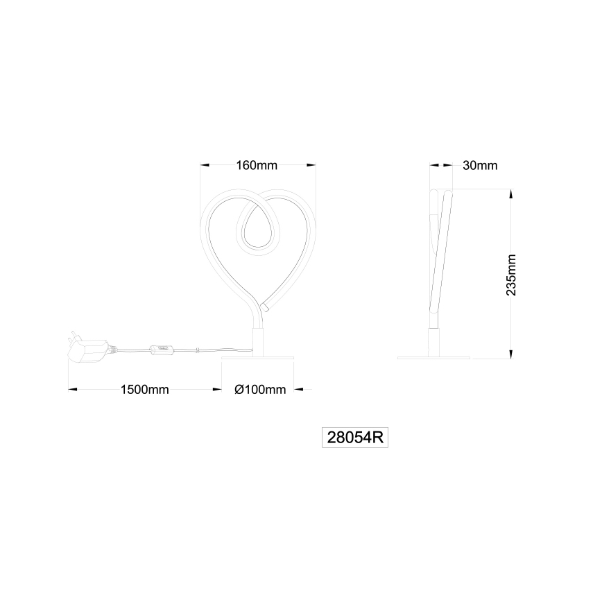 Globo - LED-pöytävalaisin LED/6W/230V punainen