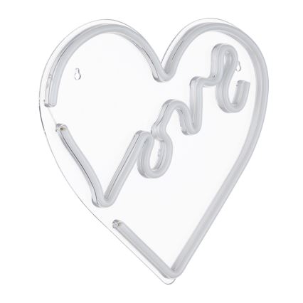 Globo - LED Neon seinäkoriste LED/3W/USB sydän
