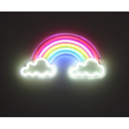 Globo - LED Neon seinäkoriste LED/3W/USB sateenkaari