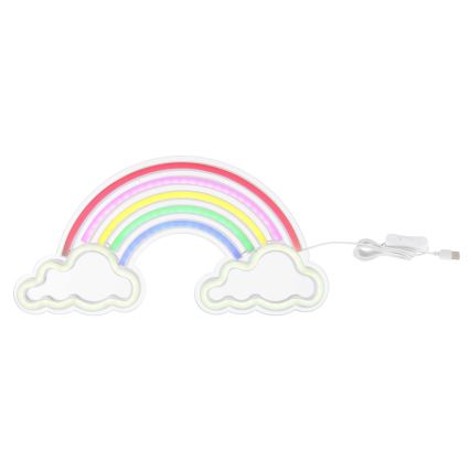 Globo - LED Neon seinäkoriste LED/3W/USB sateenkaari