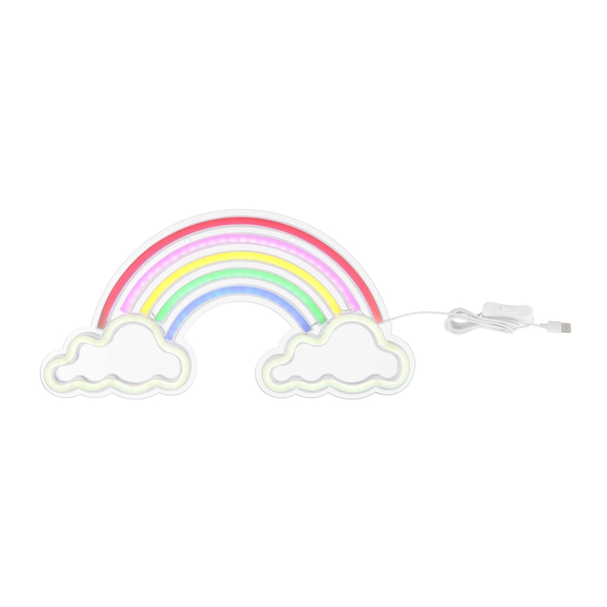 Globo - LED Neon seinäkoriste LED/3W/USB sateenkaari