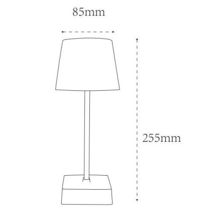 Globo - Himmennettävä LED-kosketuspöytävalaisin LED/2W/5V 3000/4500/6500K 800 mAh musta