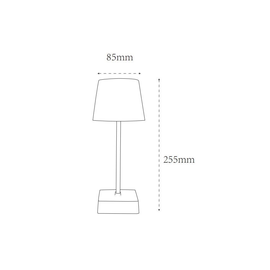 Globo - Himmennettävä LED-kosketuspöytävalaisin LED/2W/5V 3000/4500/6500K 800 mAh musta