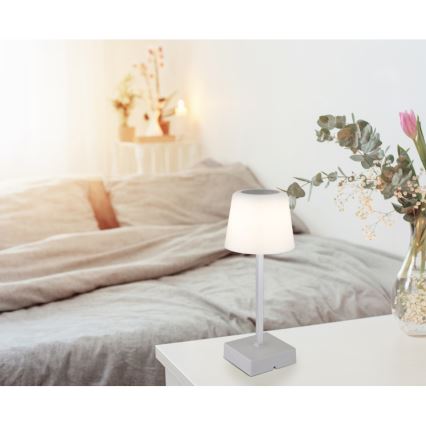 Globo - Himmennettävä LED-kosketuspöytävalaisin LED/2W/5V 3000/4500/6500K 800 mAh hopea