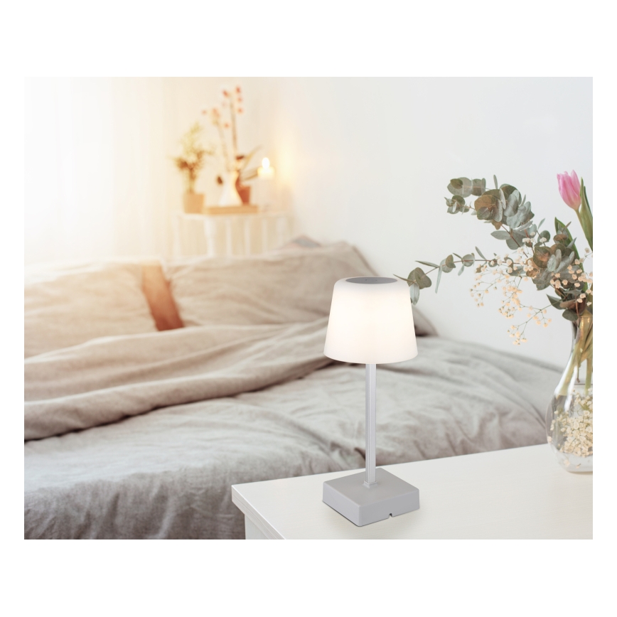Globo - Himmennettävä LED-kosketuspöytävalaisin LED/2W/5V 3000/4500/6500K 800 mAh hopea