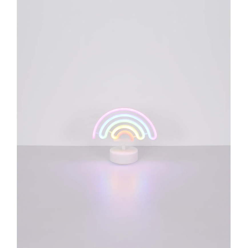 Globo - LED Neon pöytä koriste LED/2W/3xAA sateenkaari