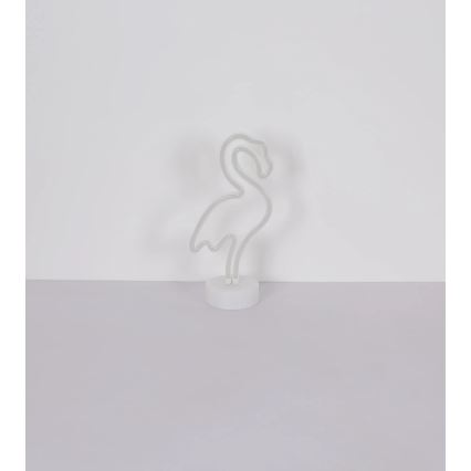 Globo - LED Neon pöytä koriste LED/2W/3xAA flamingo