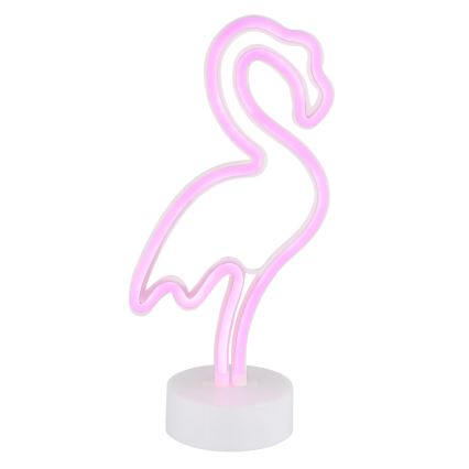 Globo - LED Neon pöytä koriste LED/2W/3xAA flamingo