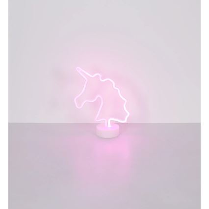 Globo - LED Neon pöytä koriste LED/2W/3xAA yksisarvinen