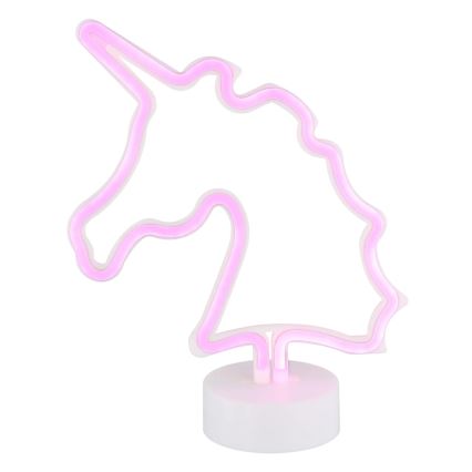 Globo - LED Neon pöytä koriste LED/2W/3xAA yksisarvinen
