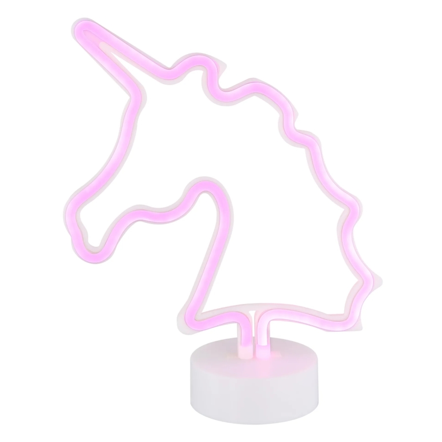 Globo - LED Neon pöytä koriste LED/2W/3xAA yksisarvinen