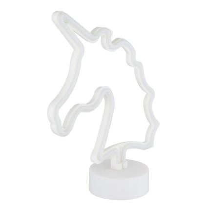 Globo - LED Neon pöytä koriste LED/2W/3xAA yksisarvinen