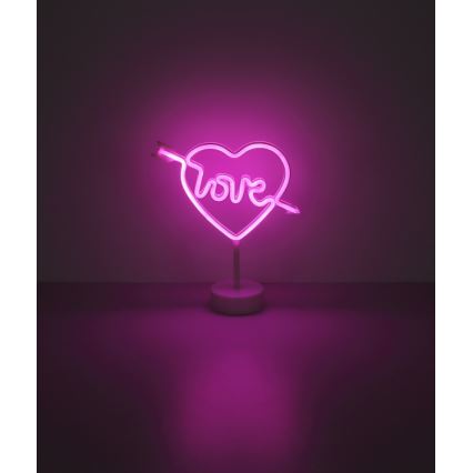 Globo - LED Neon pöytä koriste LED/2W/3xAA sydän