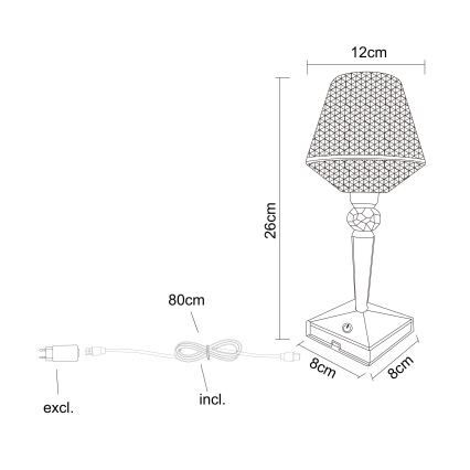Globo - Himmennettävä LED-kosketuspöytävalaisin LED/1W/5V 2700/4000/6500K 800 mAh