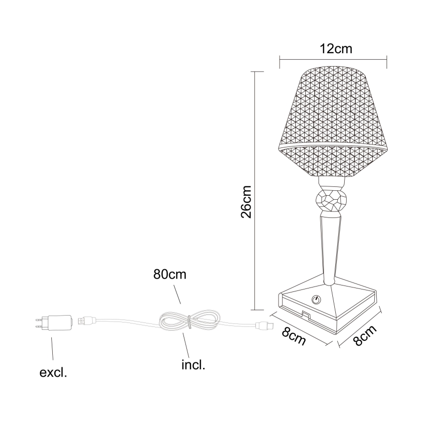 Globo - Himmennettävä LED-kosketuspöytävalaisin LED/1W/5V 2700/4000/6500K 800 mAh