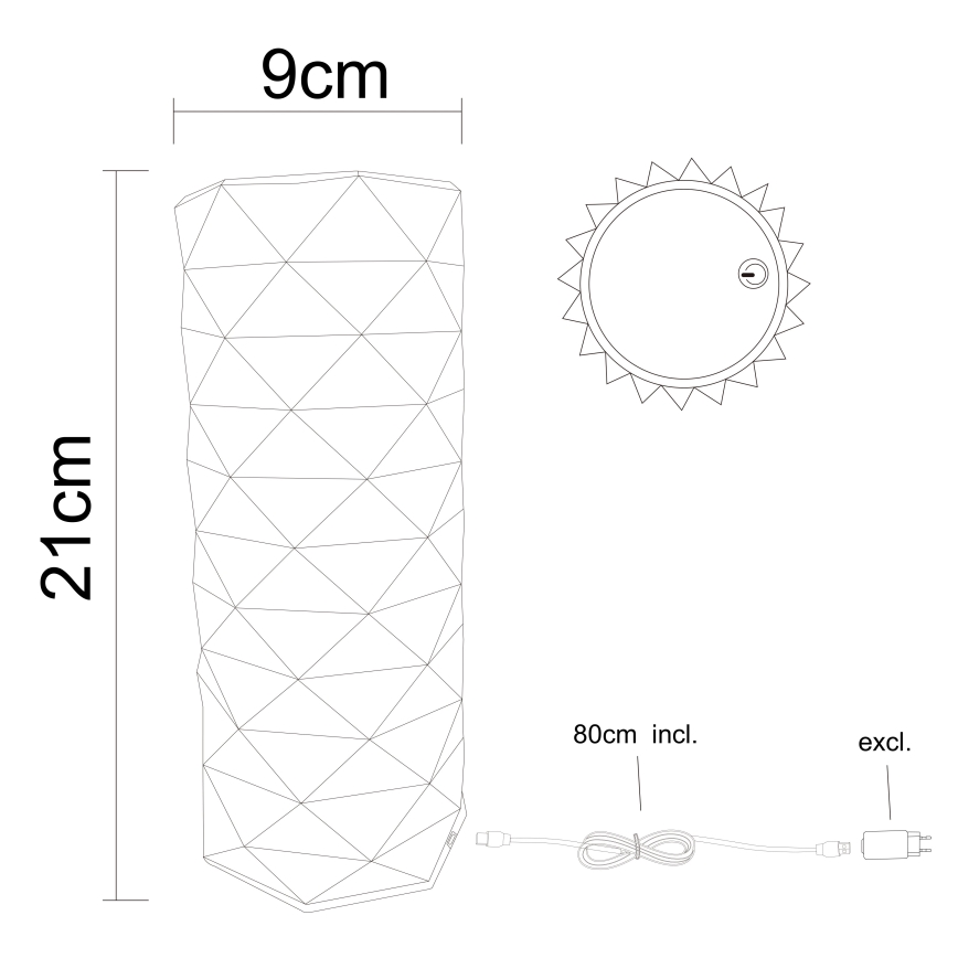Globo - Himmennettävä LED-kosketuspöytävalaisin LED/1W/5V 2700/4000/6500K 800 mAh