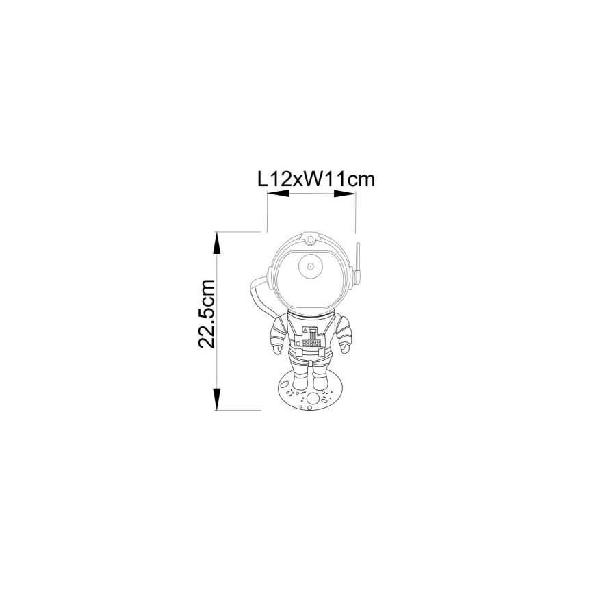 Globo - LED RGB Pöytävalaisin LED/4,5W/5V astronautti hopea