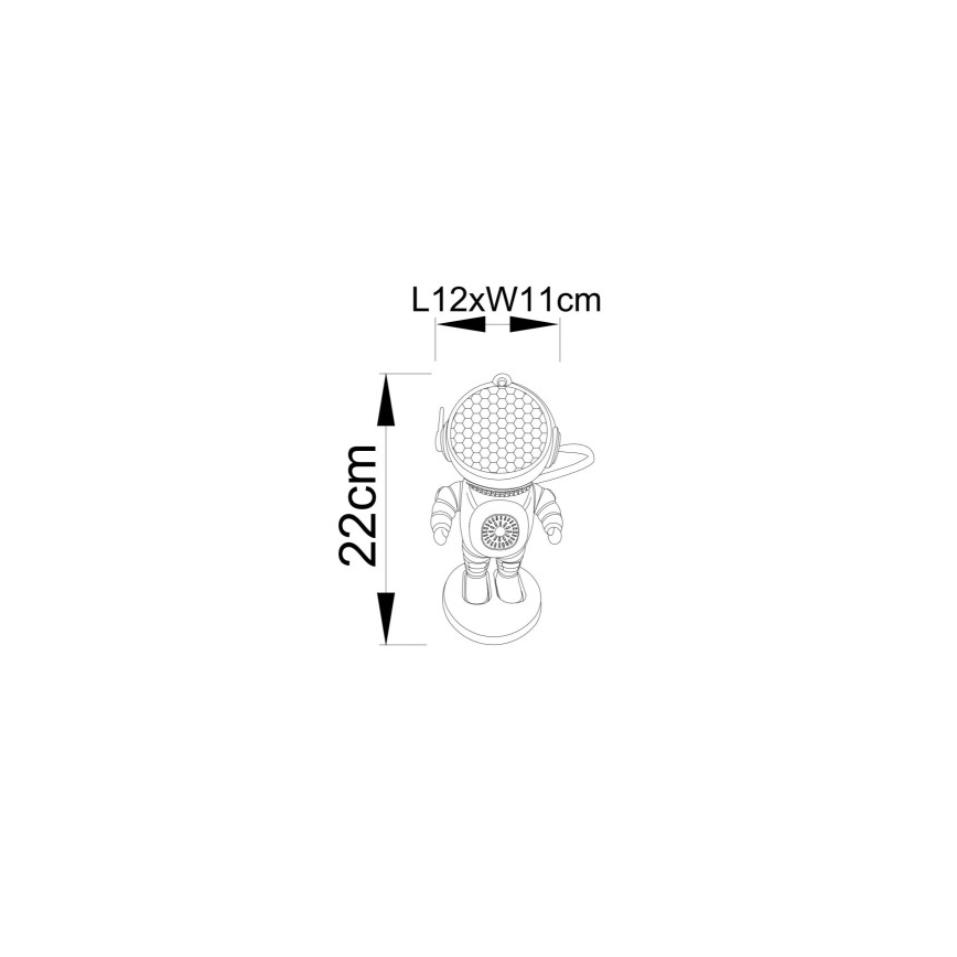 Globo - LED RGB Pöytävalaisin LED/6W/5V astronautti valkoinen