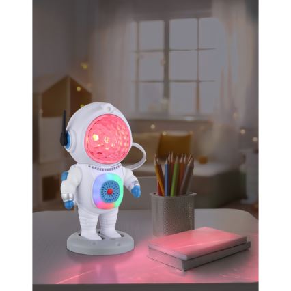 Globo - LED RGB Pöytävalaisin LED/6W/5V astronautti valkoinen