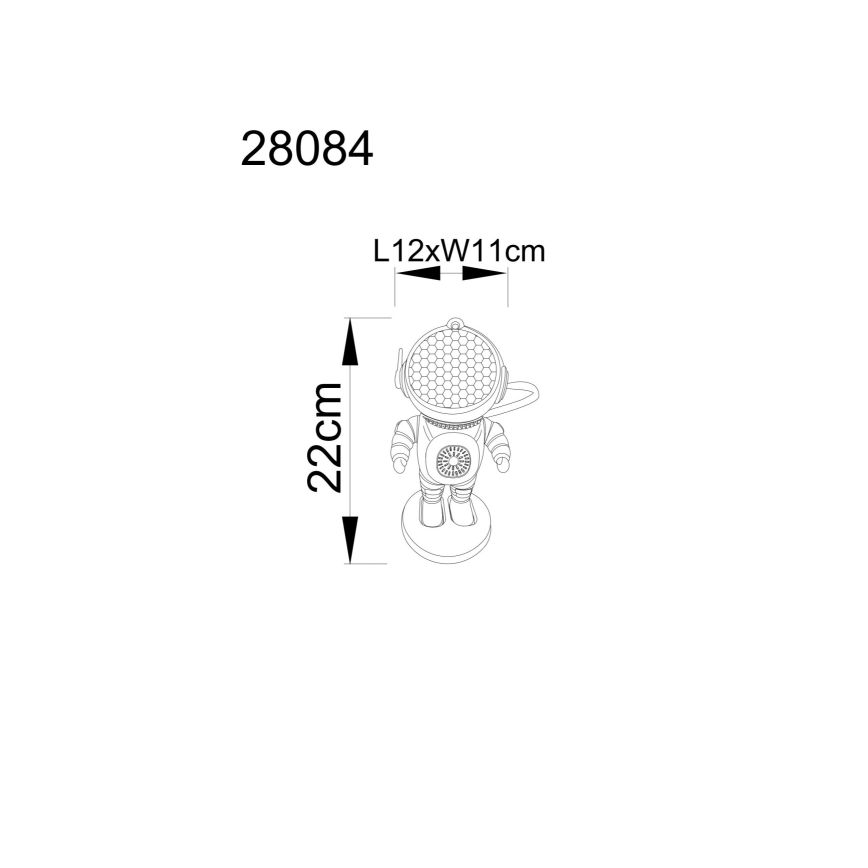 Globo - LED RGB Pöytävalaisin LED/6W/5V astronautti valkoinen