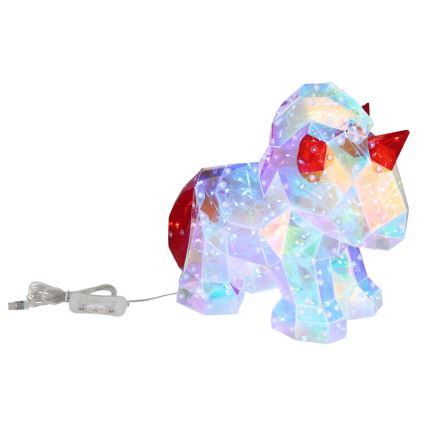 Globo - LED-pöytäkoriste LED/3W/5V USB yksisarvinen
